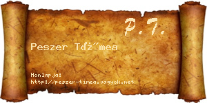 Peszer Tímea névjegykártya